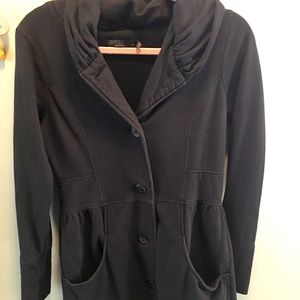 Prana size S long button up cotton jacket